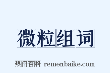 微粒组词是什么意思的图片